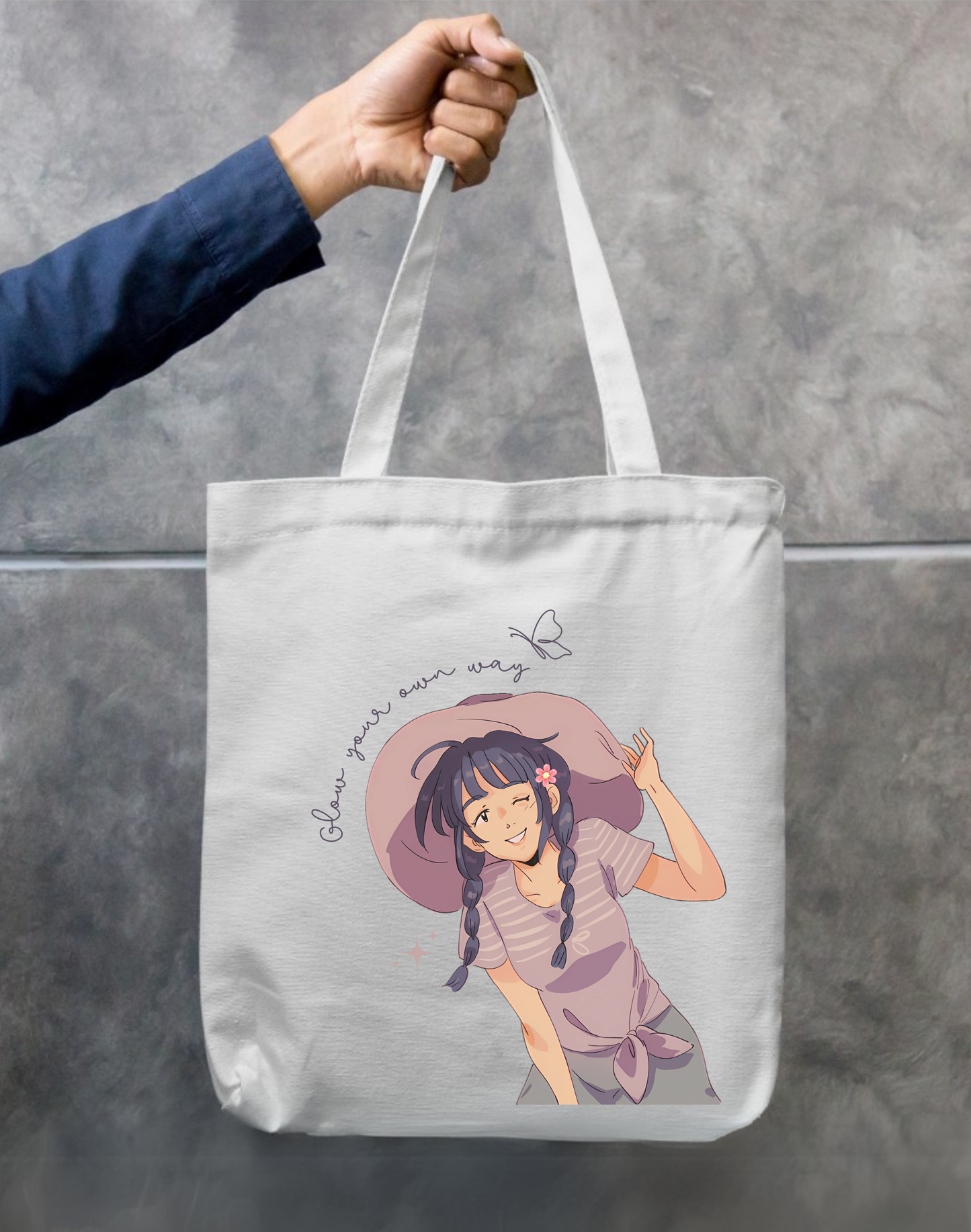 Self-love Tote Bag Zipper | White
