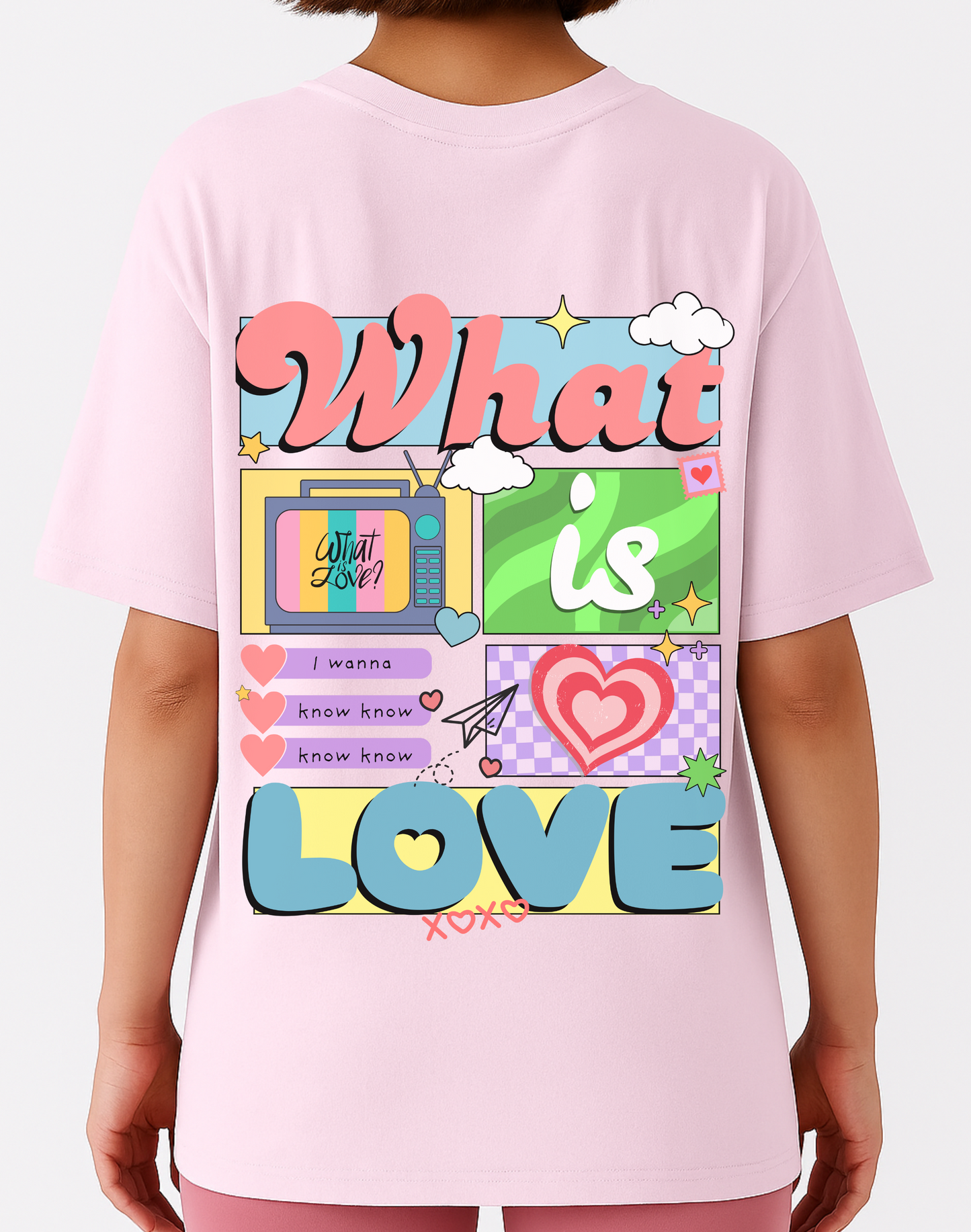 What is love? TWICE Oversized Classic Tshirt | Baby Pink