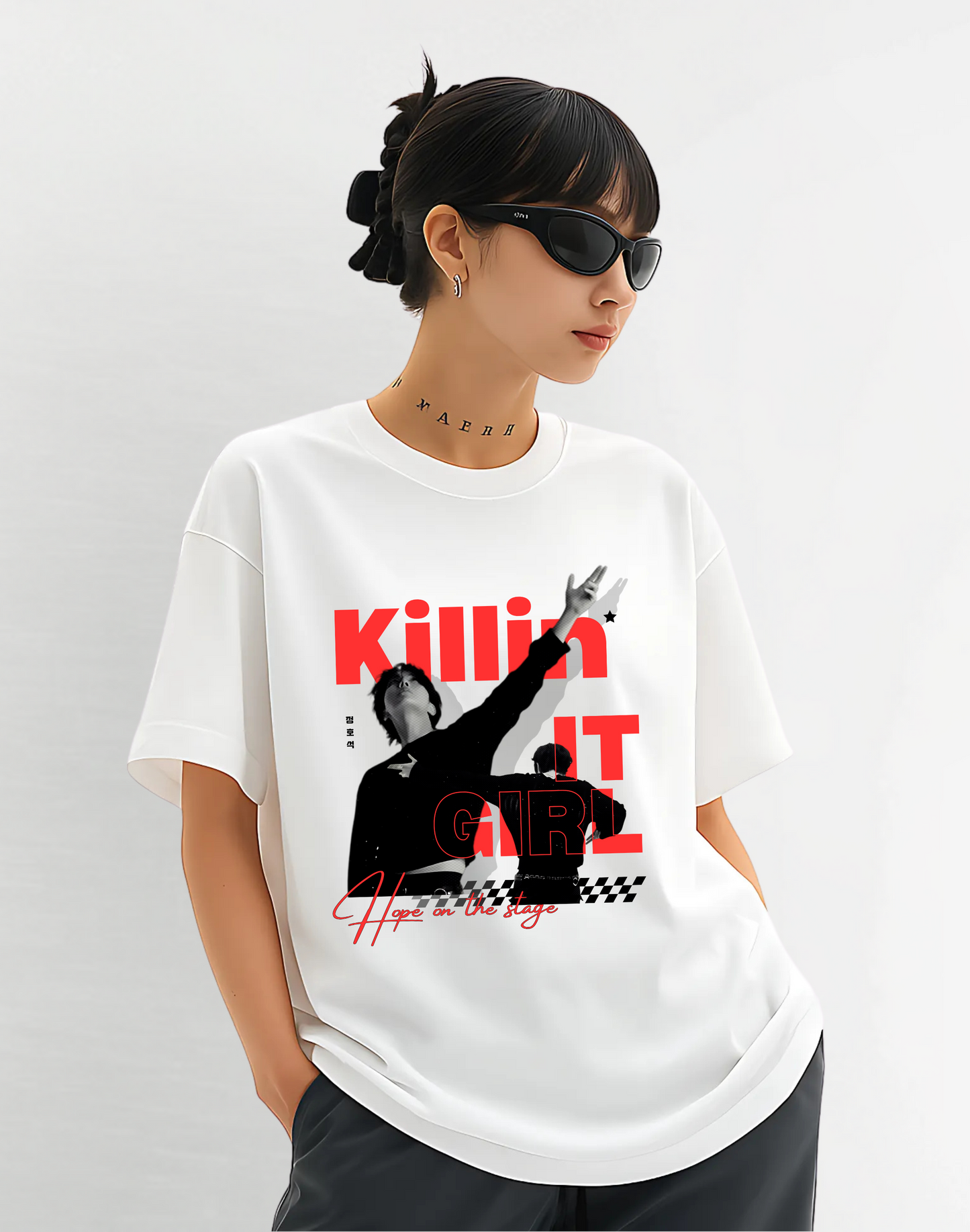 Killin' It Girl Oversized Classic T-Shirt | White