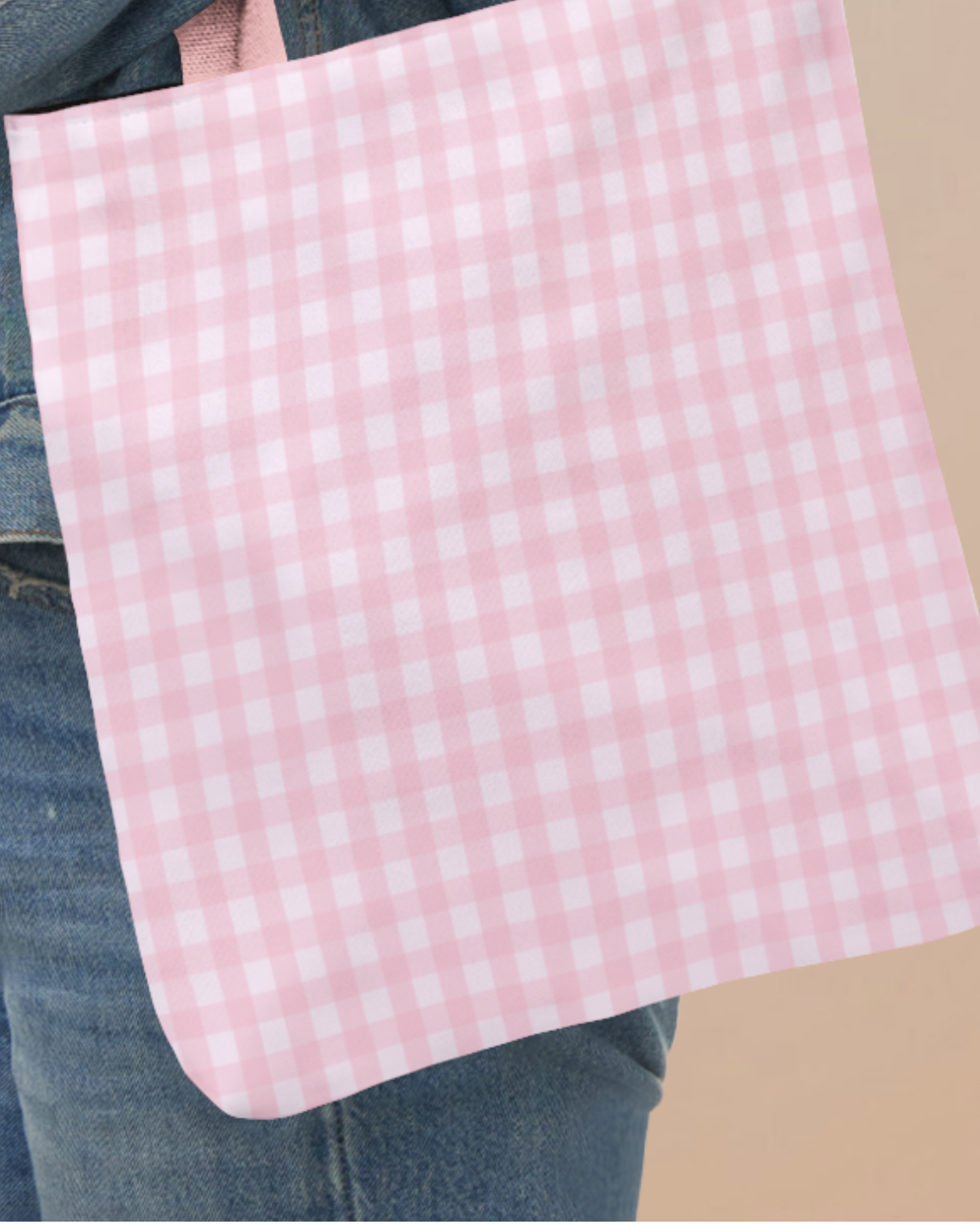Aesthetic Pink Pattern Tote bag Zipper