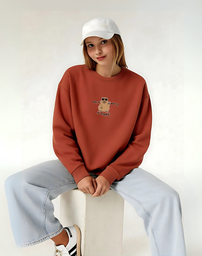Capybara Sweatshirt | Coral