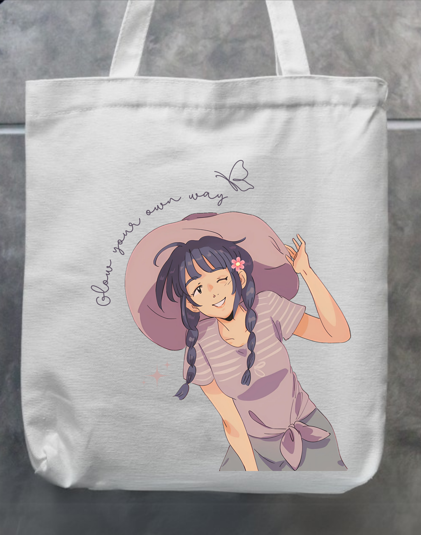 Self-love Tote Bag Zipper | White