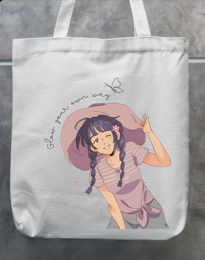 Self-love Tote Bag Zipper | White