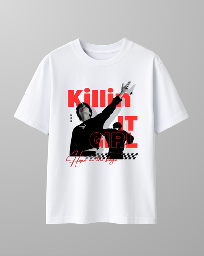 Killin' It Girl Oversized Classic T-Shirt | White
