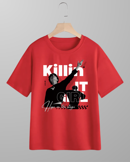 Killin' It Girl Oversized Classic T-Shirt | Red