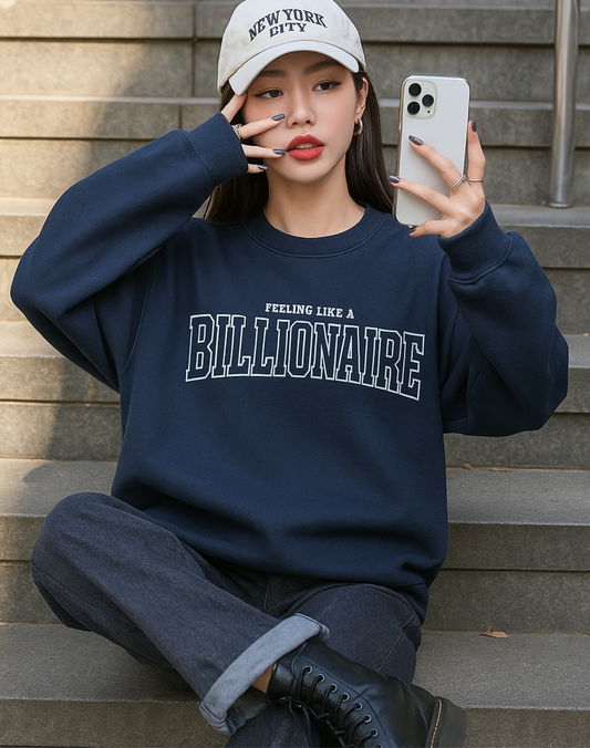 Billionaire BabyMonster Sweatshirt | Navy Blue