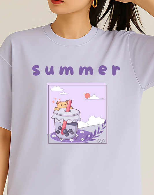 Summer Oversized Standard Tshirt | Lavender