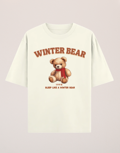 Winter Bear V Oversized Classic Tshirt | Off White