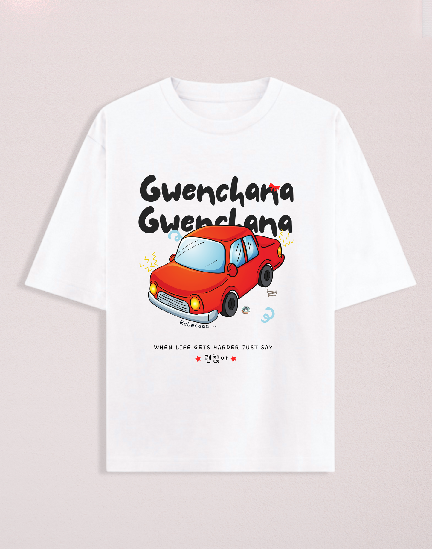 Iconic Gwenchana Oversized Standard Tshirt | White