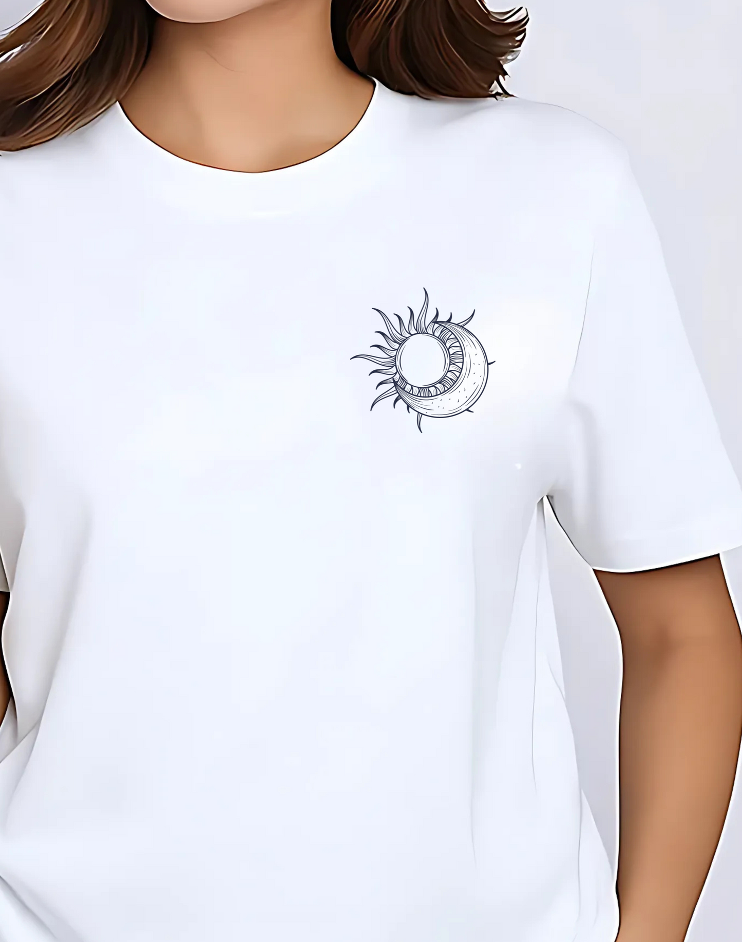 Mystical Oversized Classic Tshirt | White