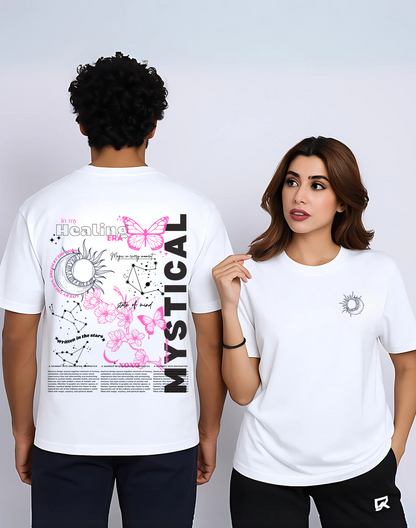 Mystical Oversized Classic Tshirt | White