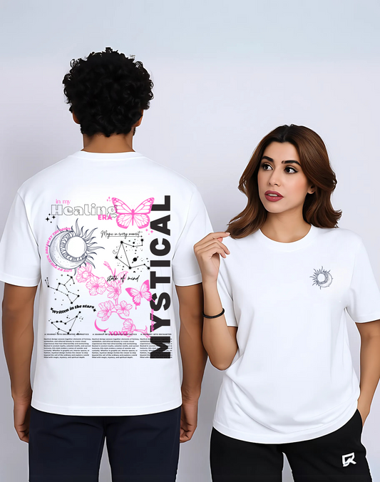 Mystical Oversized Classic Tshirt | White