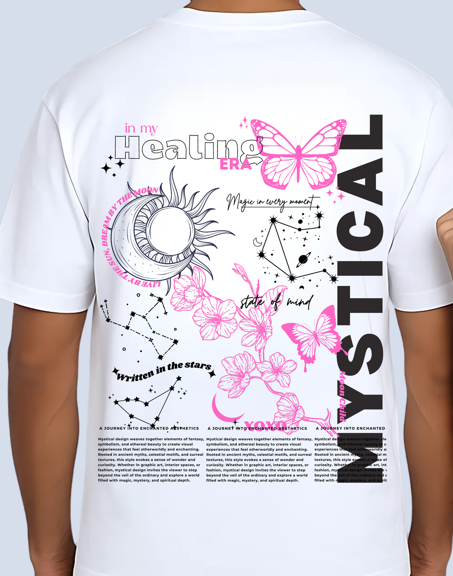 Mystical Oversized Classic Tshirt | White