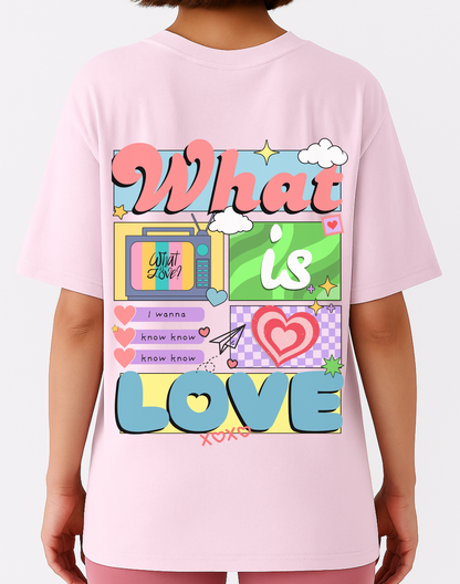 What is love? TWICE Oversized Classic Tshirt | Baby Pink