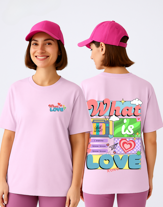 What is love? TWICE Oversized Classic Tshirt | Baby Pink