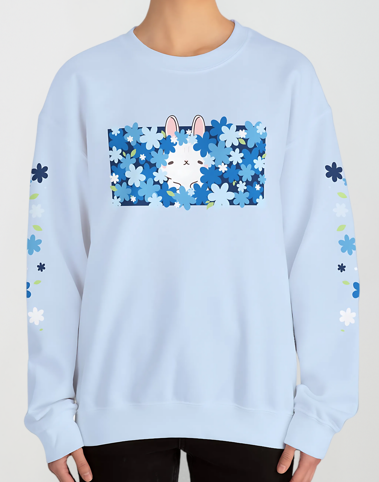 Blue Petal Whirl Sweatshirt | Baby Blue