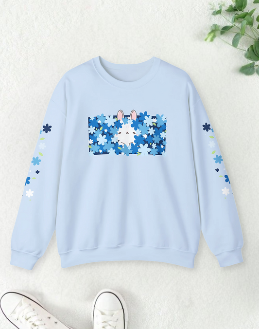 Blue Petal Whirl Sweatshirt | Baby Blue