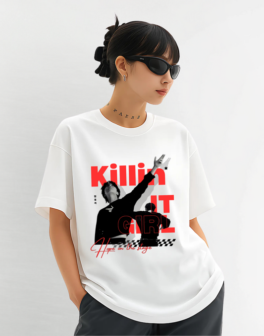 Killin' It Girl Oversized Classic T-Shirt | White