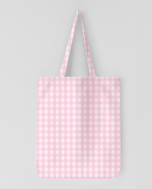 Aesthetic Pink Pattern Tote bag Zipper